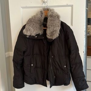 Club Monaco Fur Trim Down Jacket M
